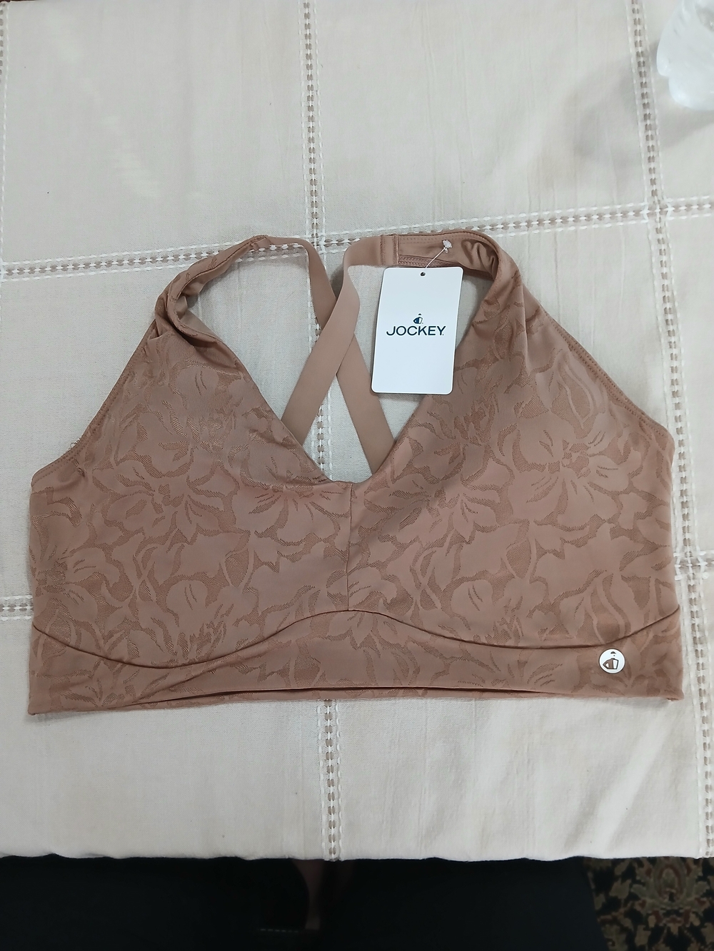 Jockey Women's Lace-Texture Bralette in Nude 2xl